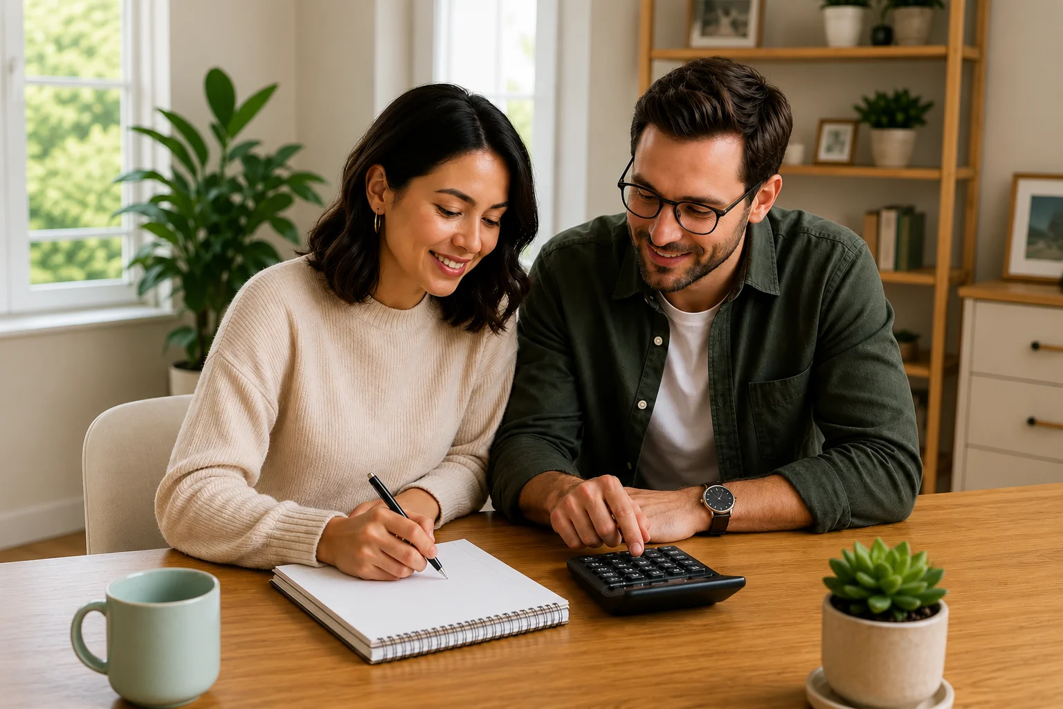 A couple reviewing their finances with a tax advisor